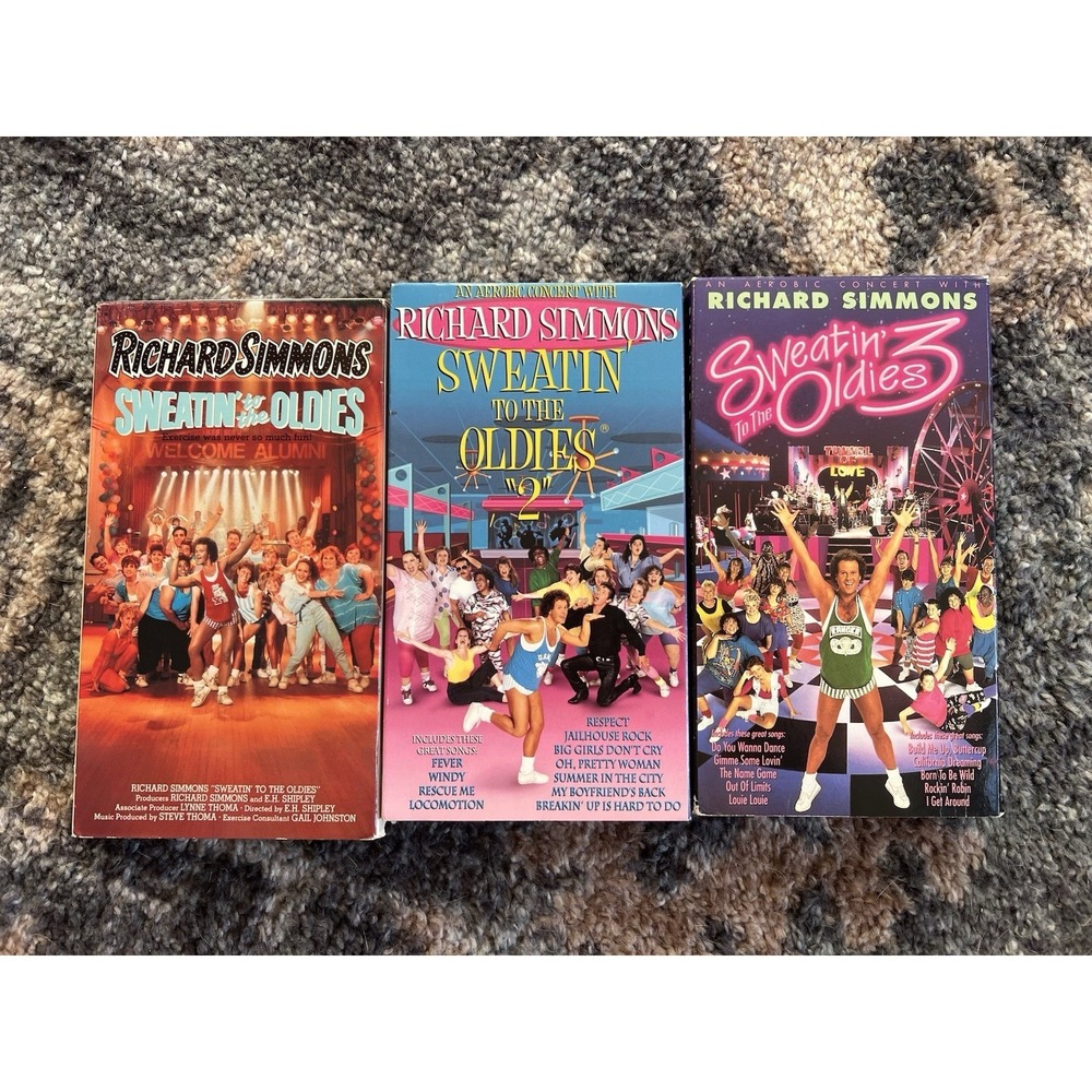 Richard‎ Simmons Sweatin' to the Oldies VHS Tapes 1, 2, & 3